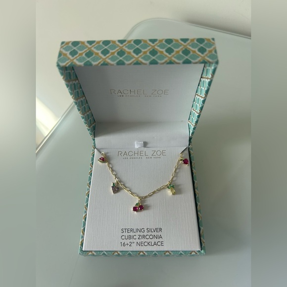 Rachel Zoe Jewelry - Rachel Zoe mini fruit charms dainty gold Chainlink necklace